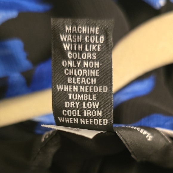 INC International Concepts Blue Floral Asymmetrical Dress - Picture 13 of 14